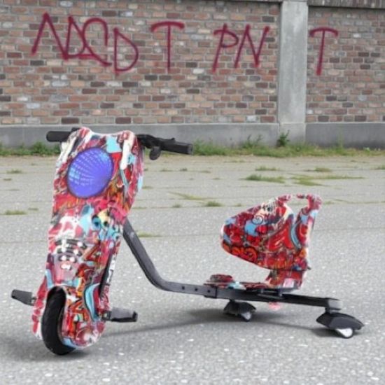 صورة سكوتر درفت صغير ذكي بطبعات ملونة متعددة 36 فولت بثلاث عجلات